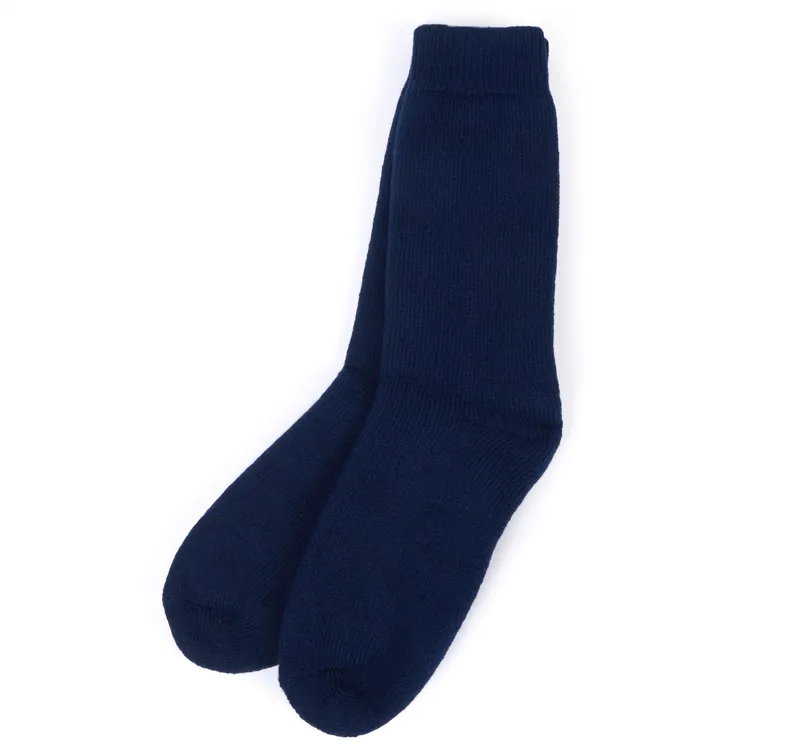 Barbour Wellington Calf Sock in Navy